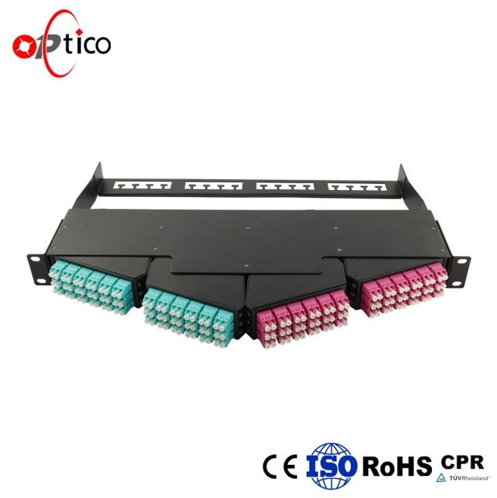 1U 144 Fiber HD Angled Panel