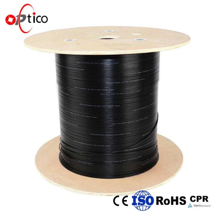 4 Core G657A Outdoor Fiber Optic FTTH Drop Cable 4 Core G657A Outdoor Fiber Optic FTTH Drop Cable
