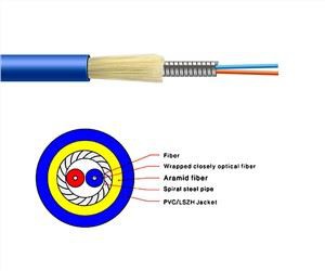 3.0mm 2J Spiral Pipe Armored FO Cable