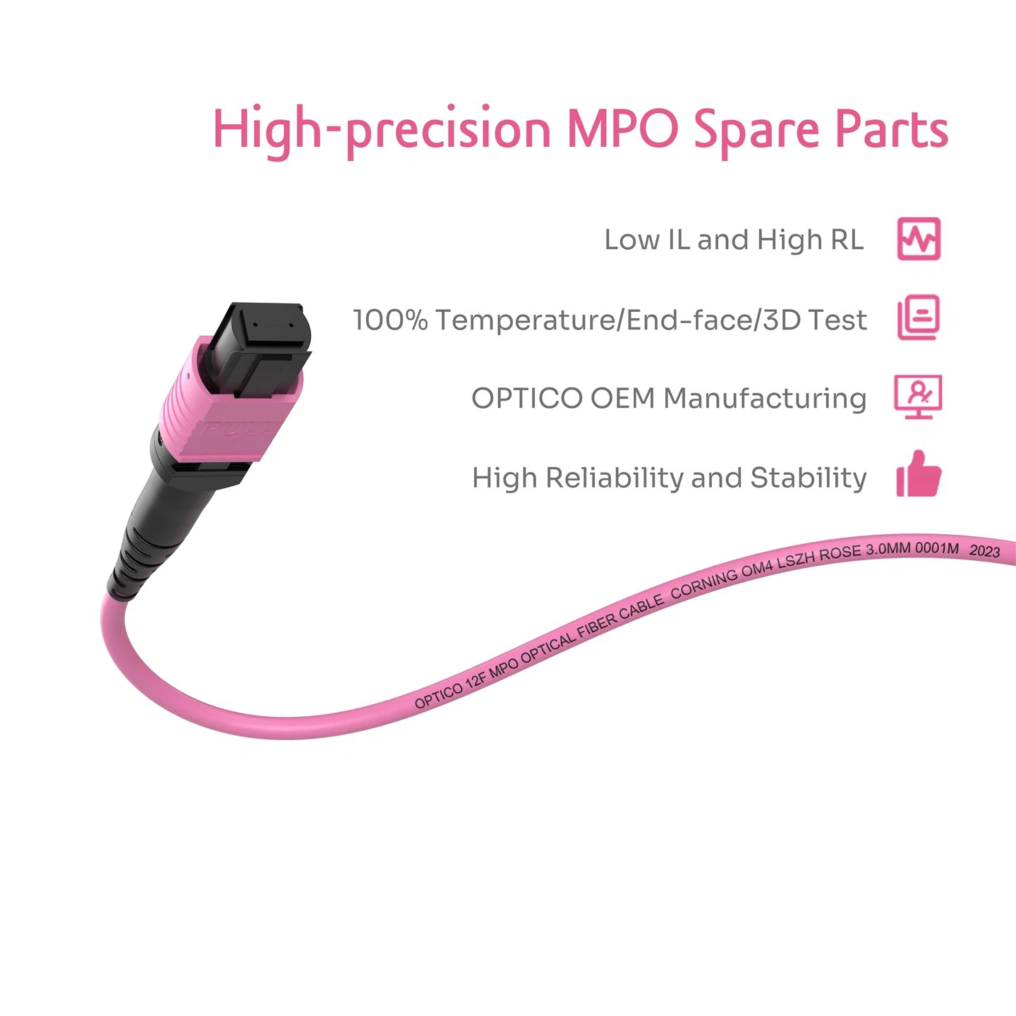 12 Core MTP 10G OM4 Backbone Patch Cord Plenum