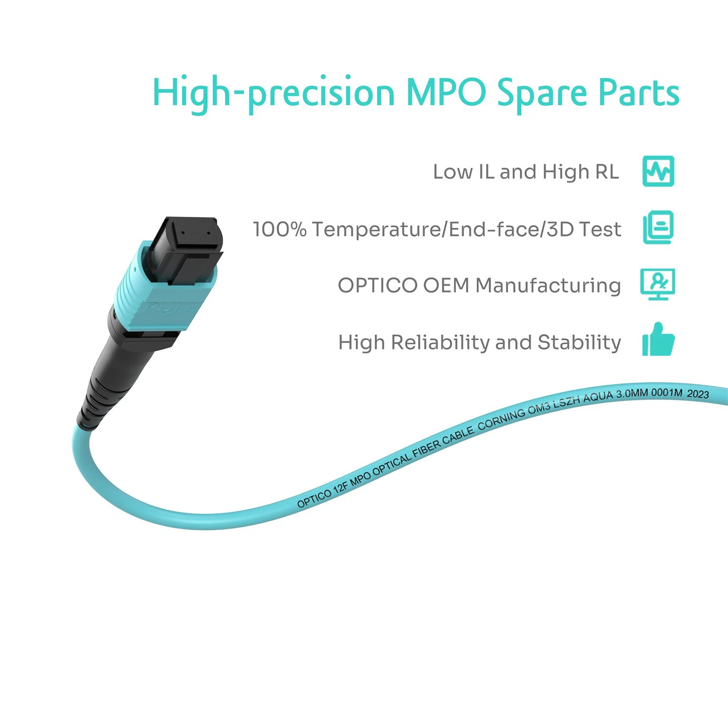12F 10G OM3 MTP Jumper Polarity B