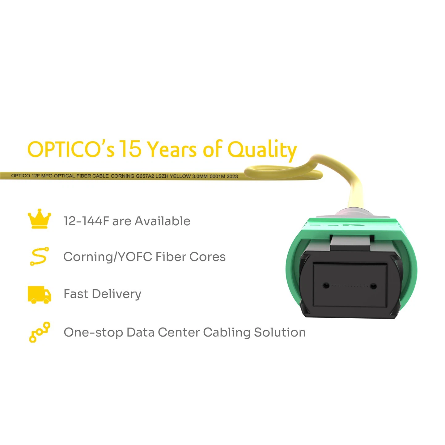 12F MTP OS2 Backbone Patch Cord Female