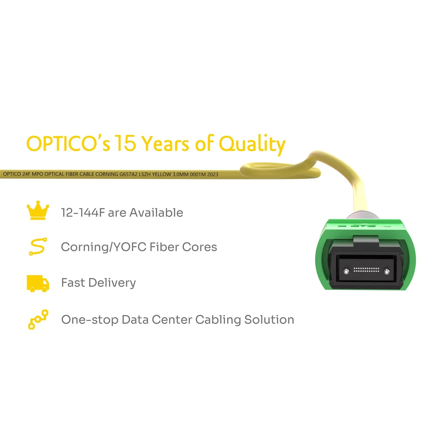 24F MPO-MPO Male Trunk Cable OS2