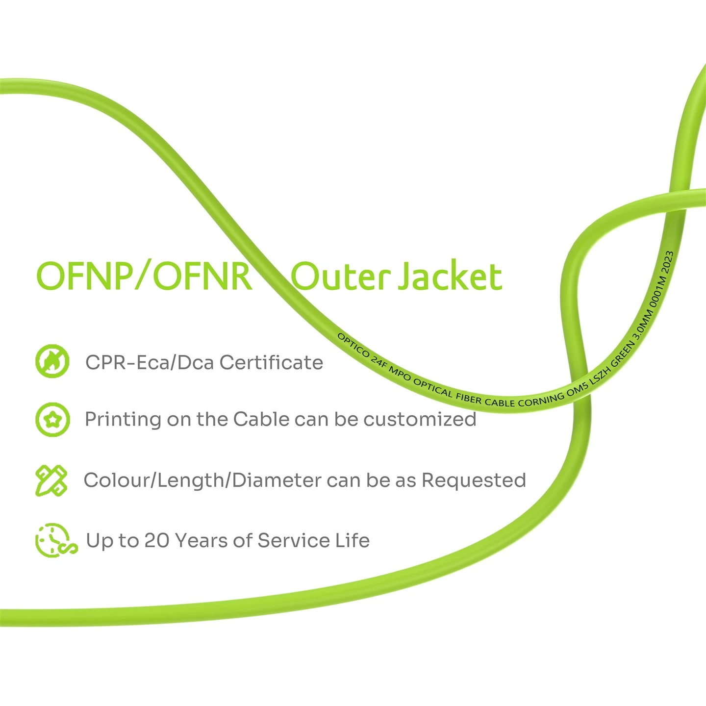 24F MPO Trunk Cable OM5 Female 2×12 24F MPO Trunk Cable OM5 Female 2×12