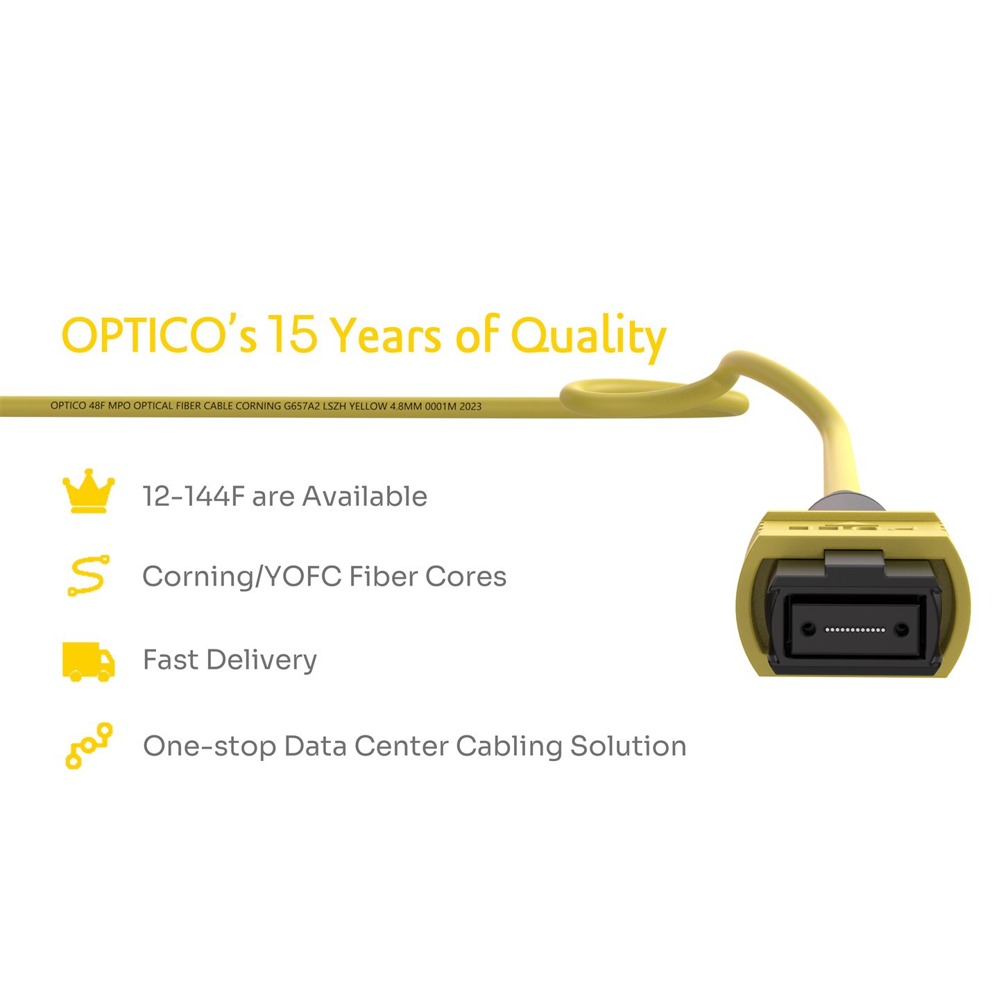 48F 4x12F MTP MPO-4x12F MTP MPO Fiber Patch Cord OS2 UPC