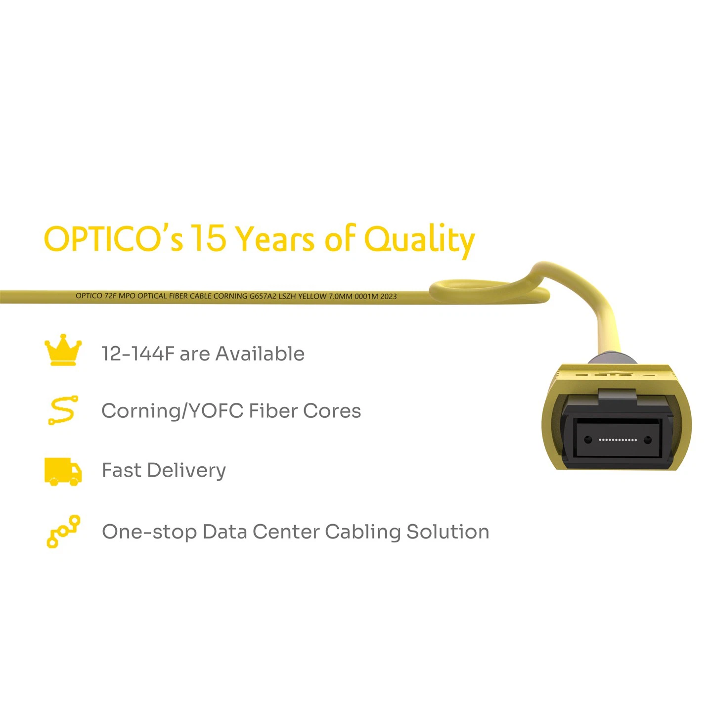 72F MPO Fiber Optic Cable OS2