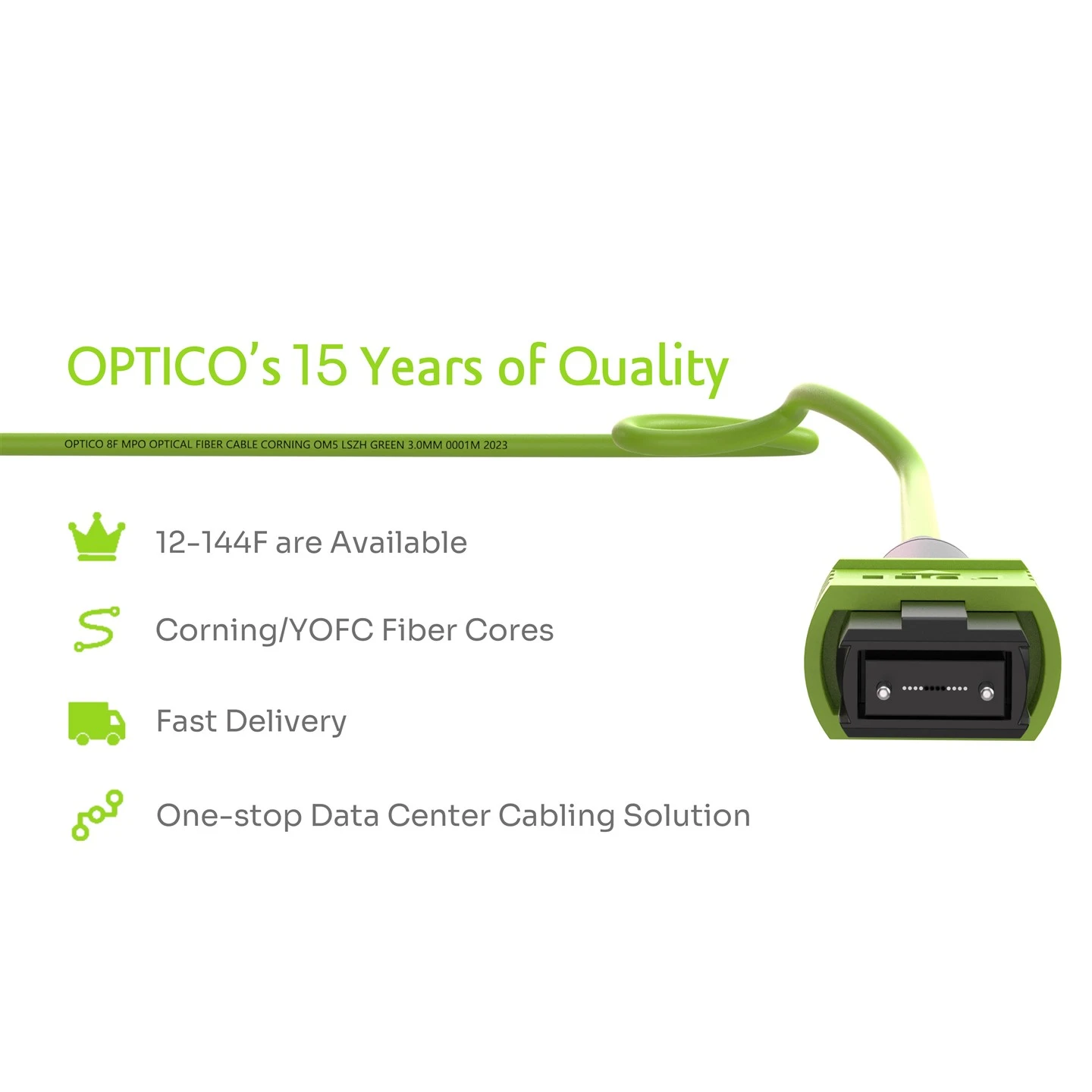8F MPO Male To MPO Female Trunk Cable OM5 8F MPO Male To MPO Female Trunk Cable OM5