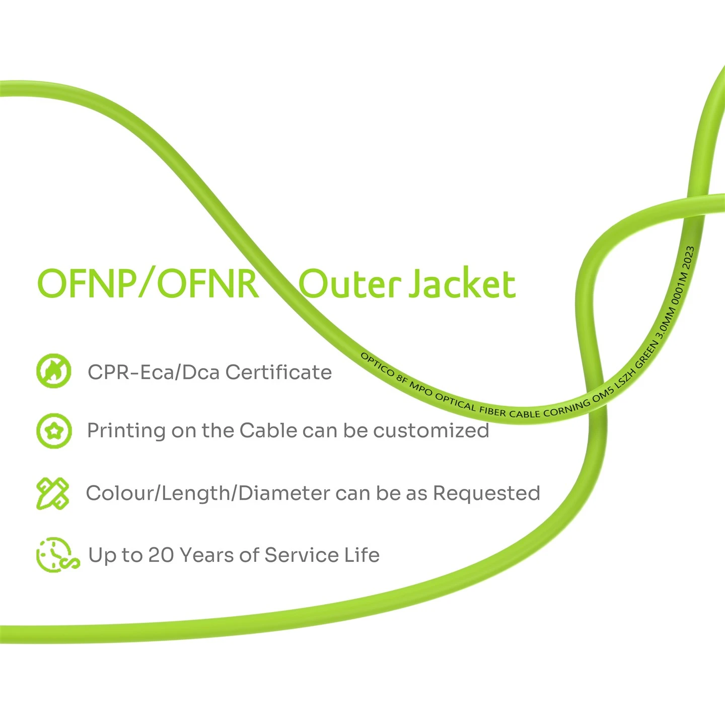 8F MPO Male To MPO Female Trunk Cable OM5 8F MPO Male To MPO Female Trunk Cable OM5