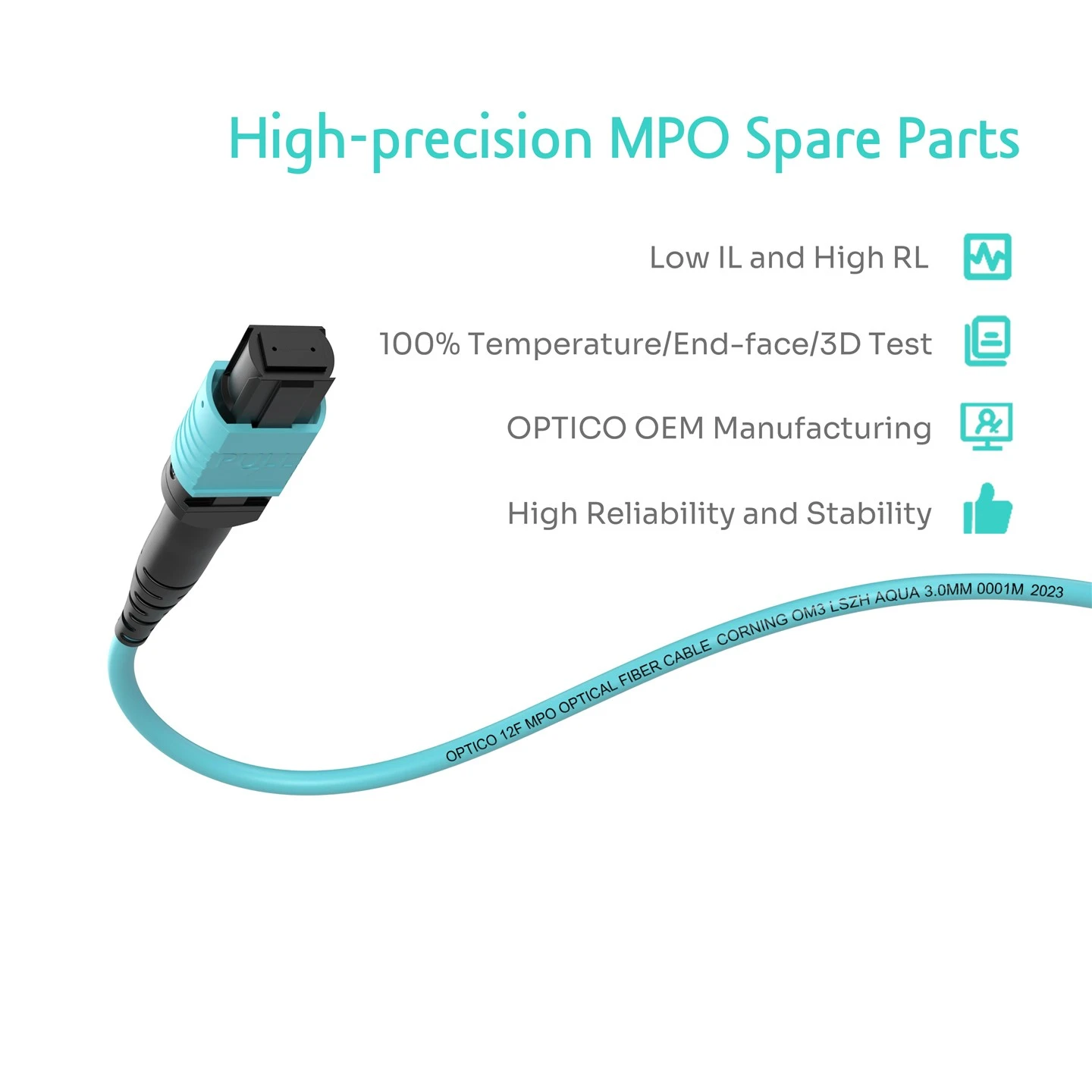 MPO MPO 12F OM3 Aqua